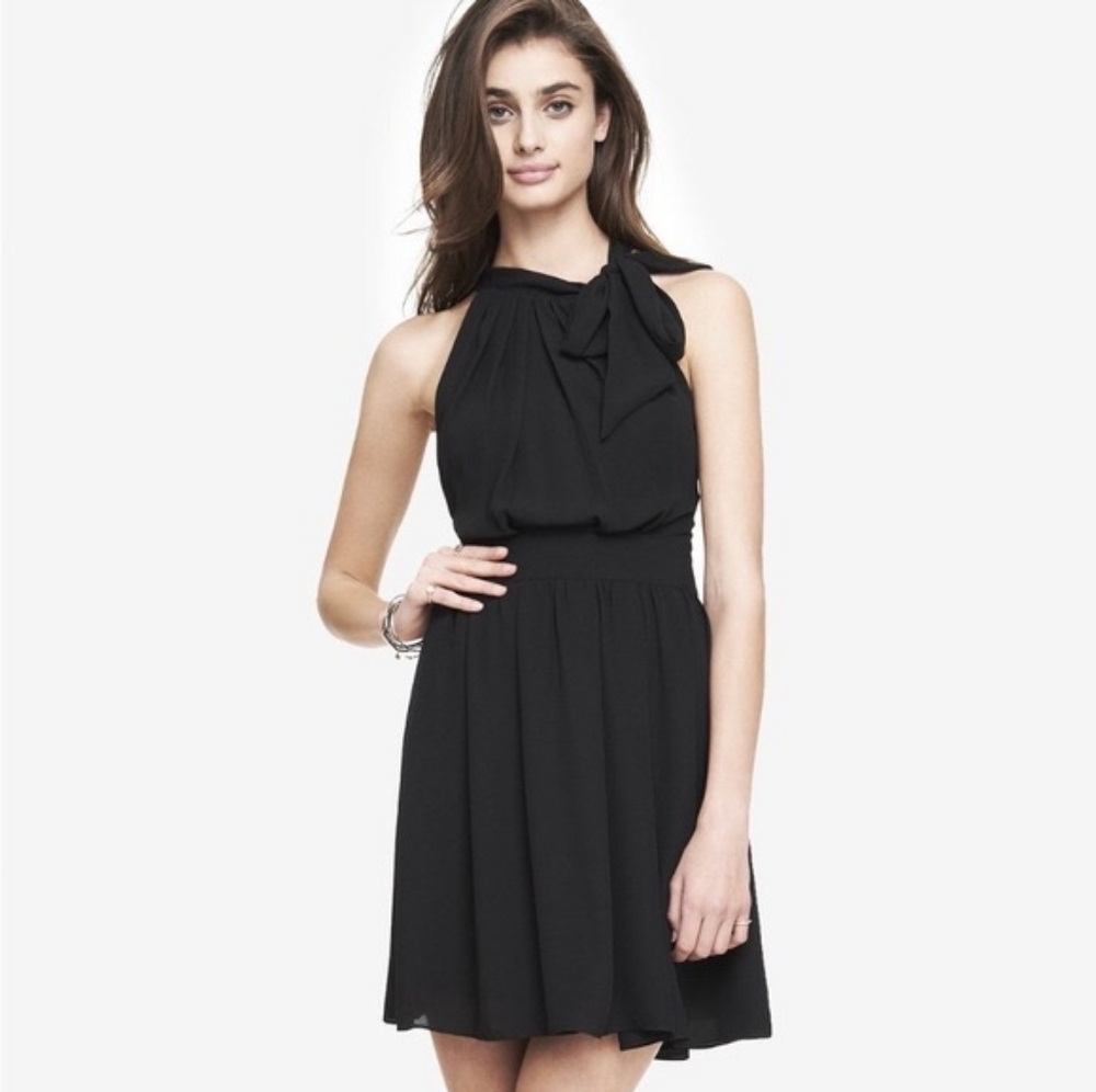 Halter style red baby doll dress